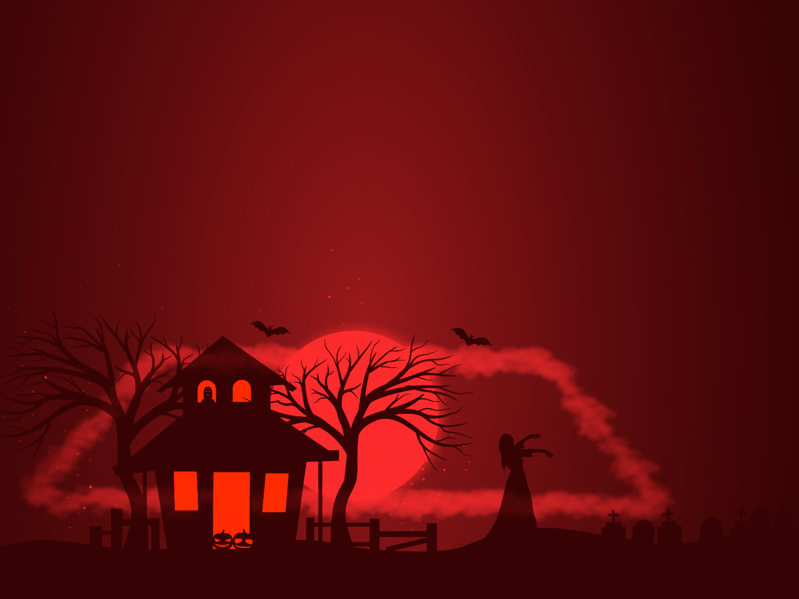 Evil Horror Powerpoint Templates Objects Red Ppt