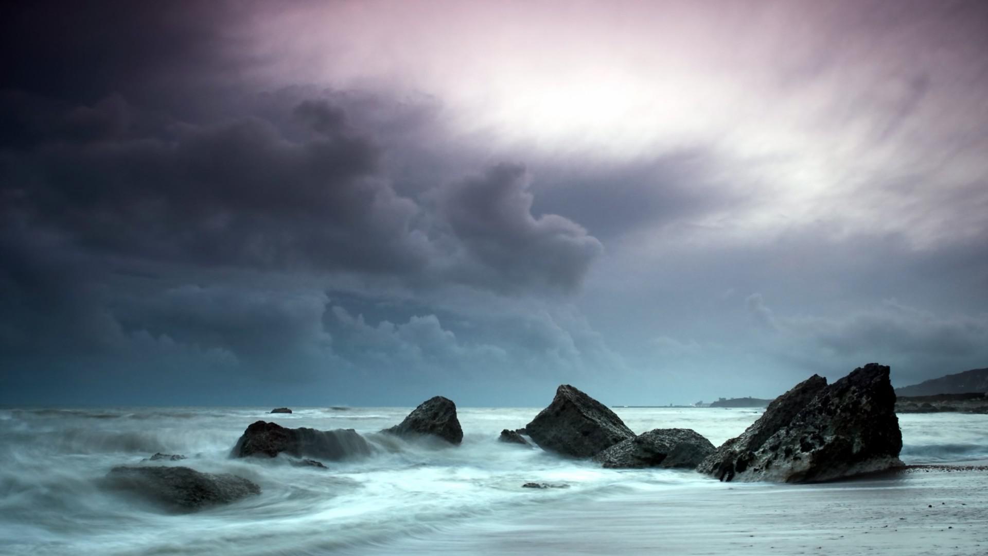 Stormy Beach High Quality And Resolution Wallpaper