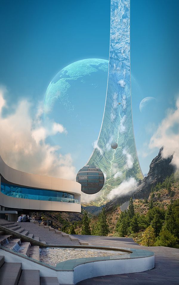 Looks Like A Ring World Concept Art Fantasy Landscape Sci Fi