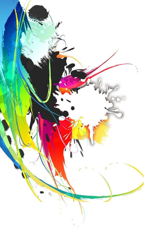 Cool Color Splash iPhone HD Wallpaper