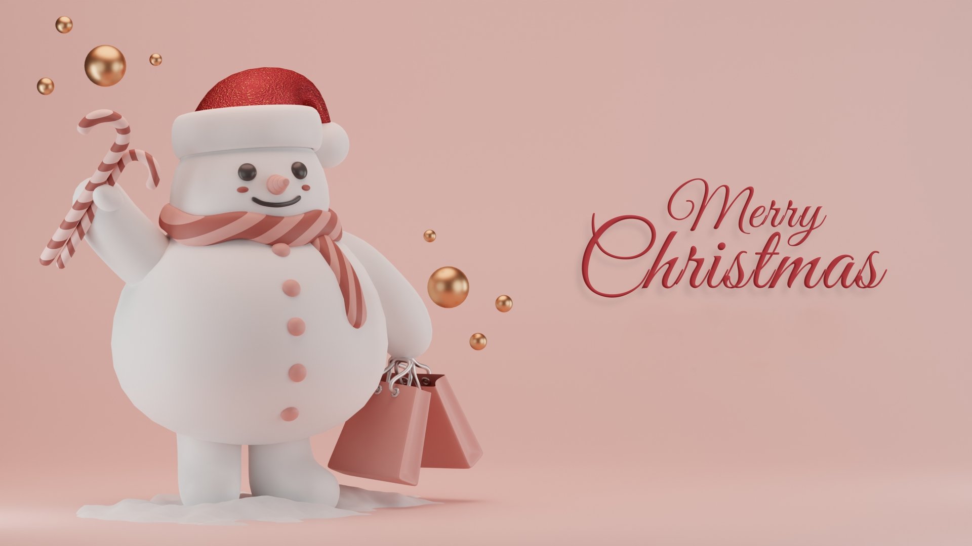 Snowman Holiday Christmas 8k Ultra HD Wallpaper