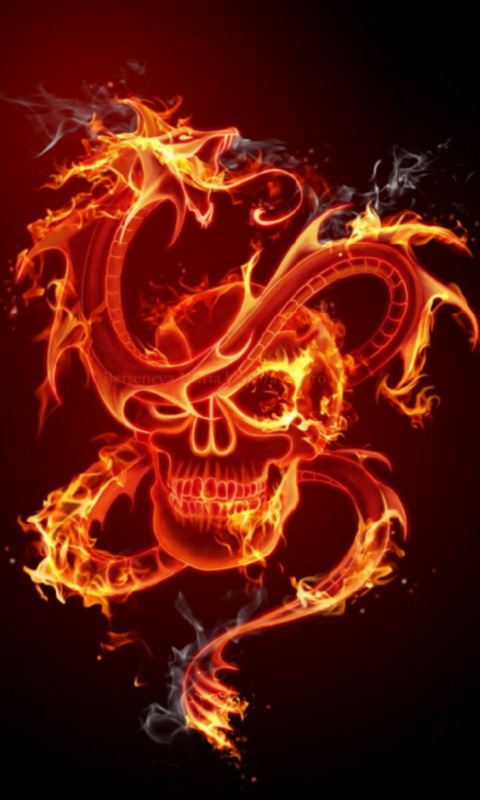 Fire Skull 3d Live Wallpaper Screenshot
