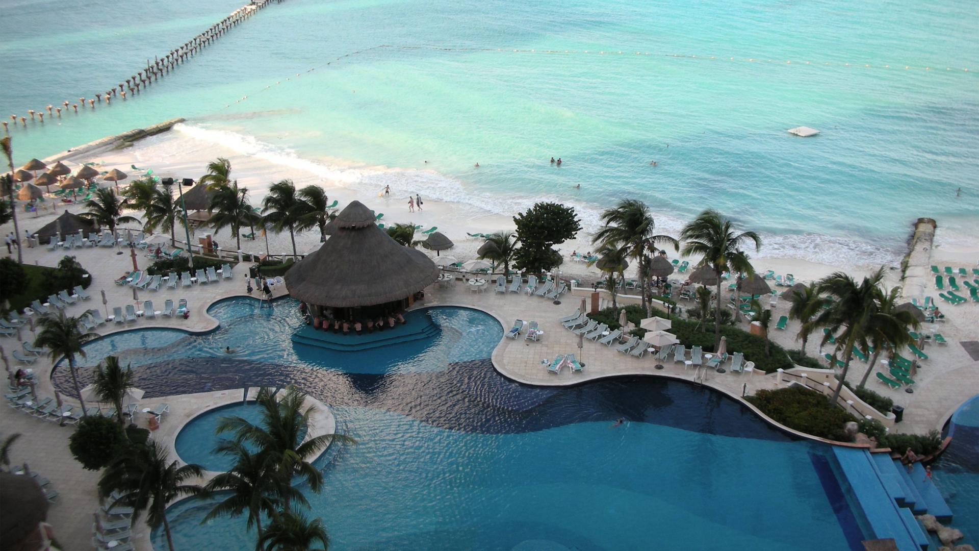 Cancun Mexico Beach Resort HD Wallpaper Of
