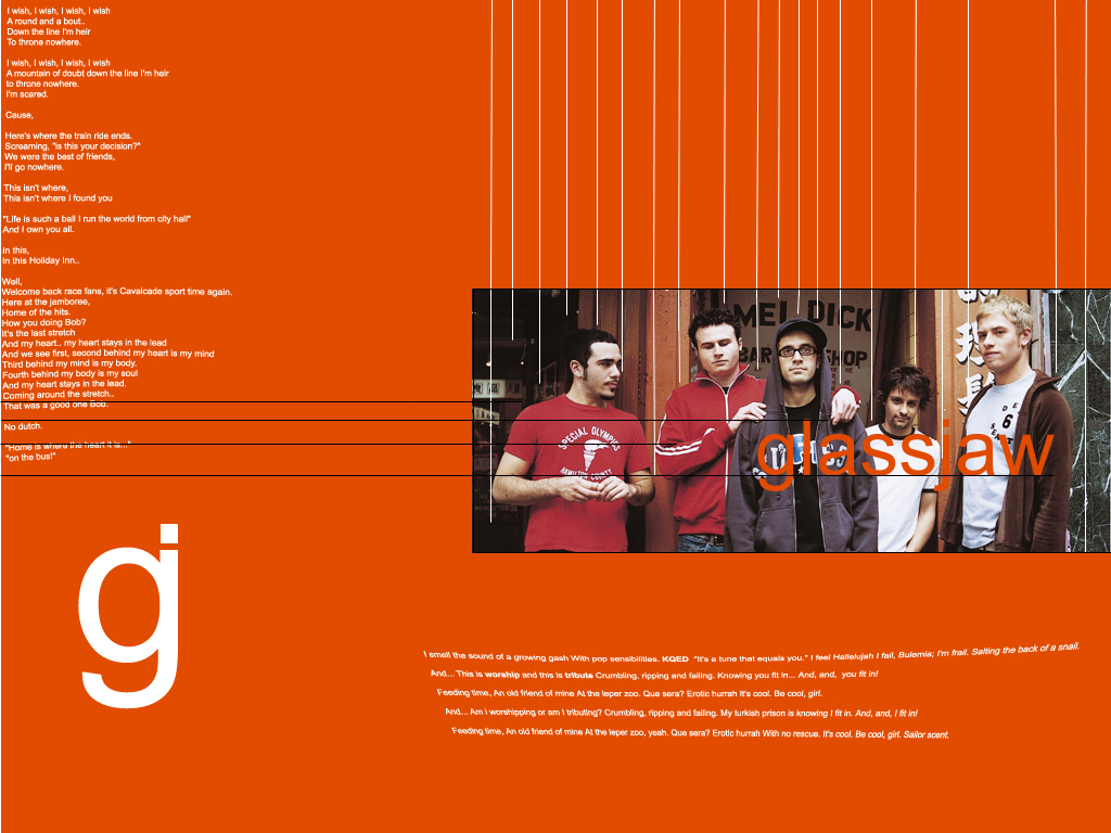 Free download Glassjaw Wallpaper by Borednesstakesover [1024x768] for