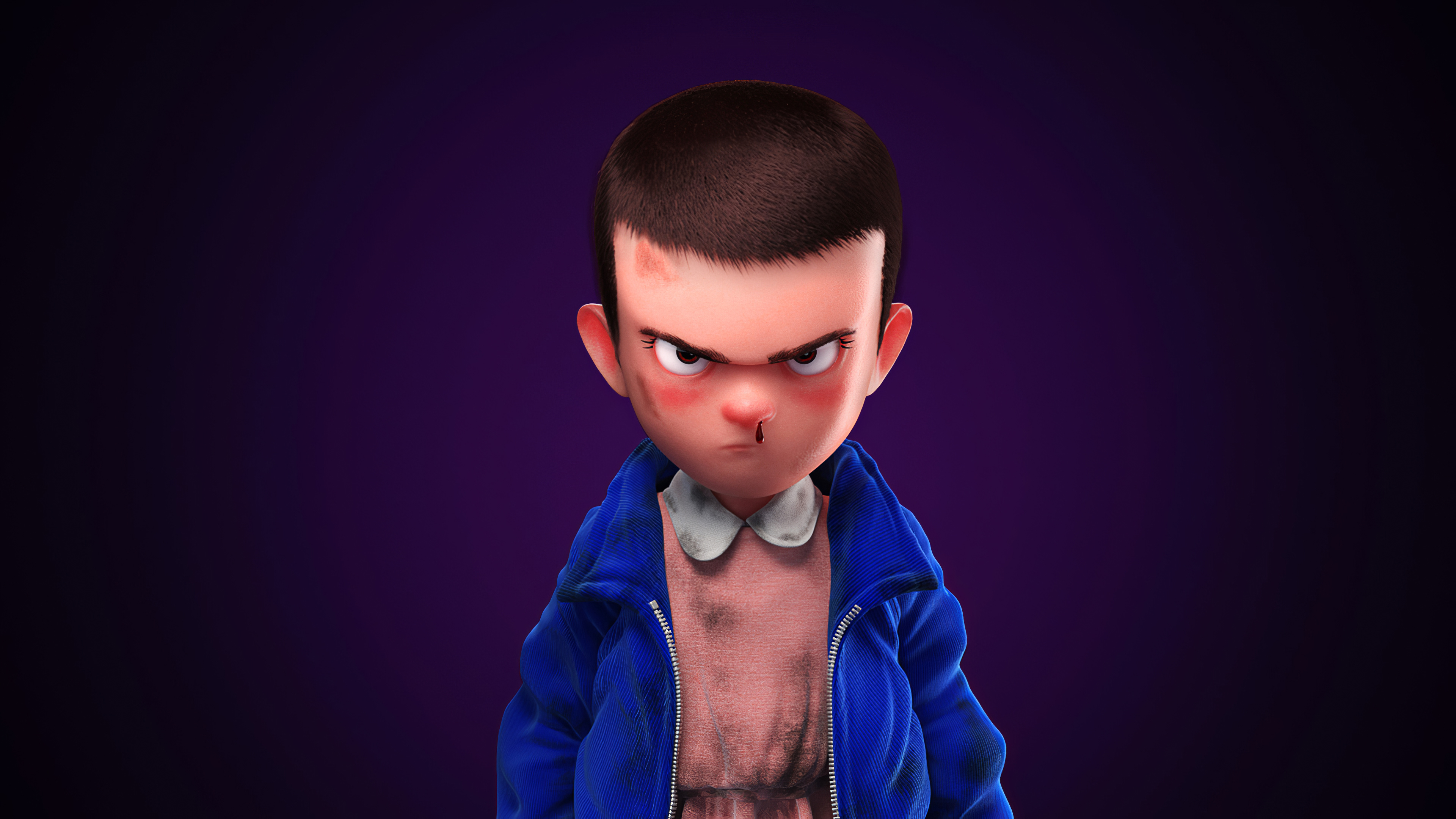 Eleven Stranger Things Art 4k Laptop Full HD 1080p Wallpaper