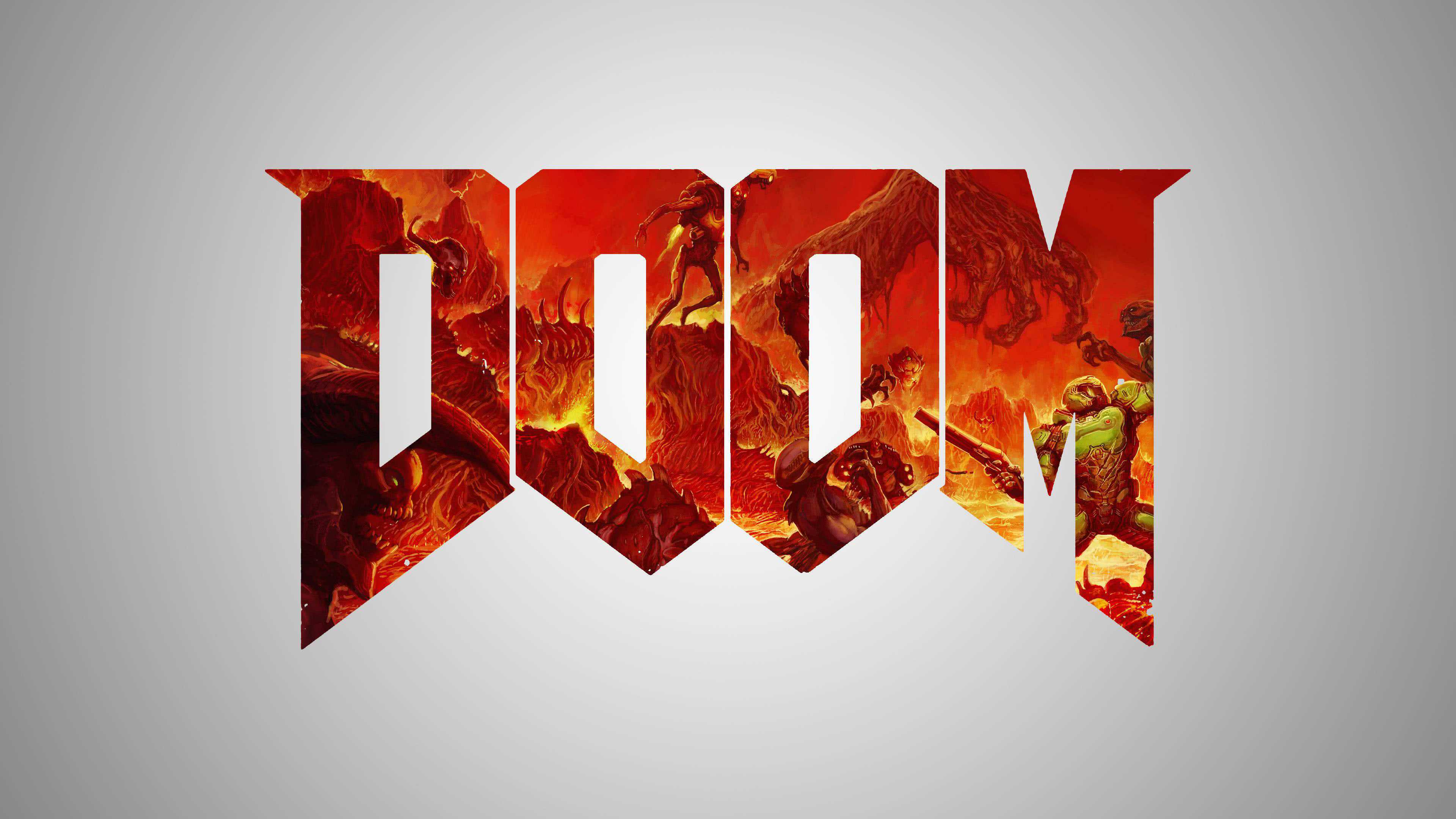 Doom Logo UHD 4k Wallpaper