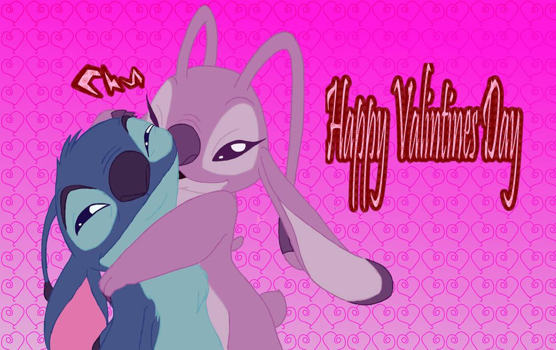 Angel And Stitch Happy Valentine S Day By Jacklave
