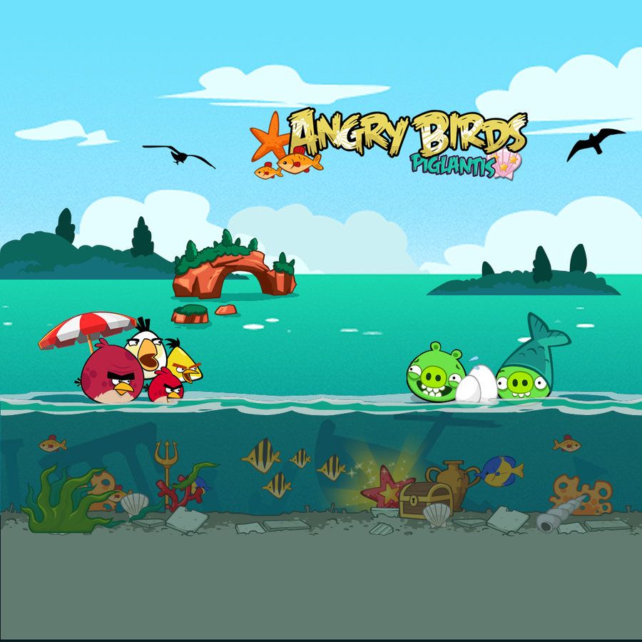 Angry Birds Seasons iPad Background By Sal9