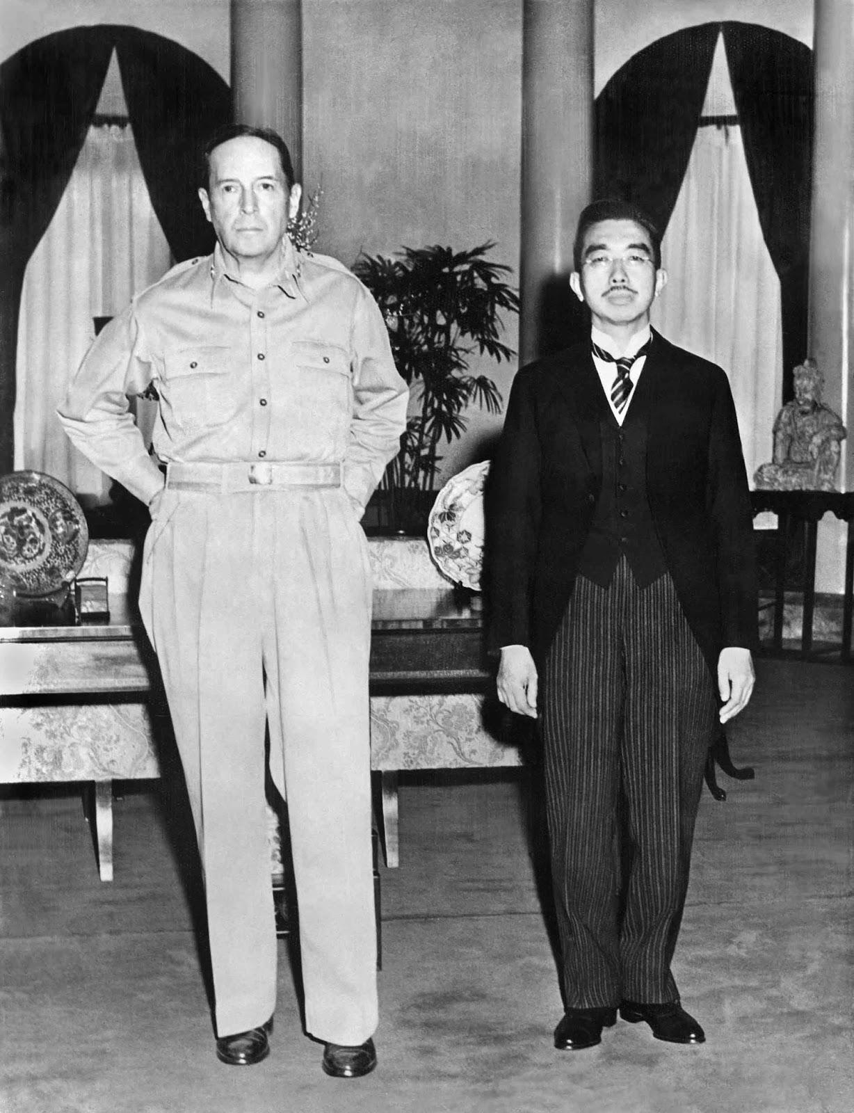 American Ceasar Douglas Macarthur And Japanese Emperor Hirohito