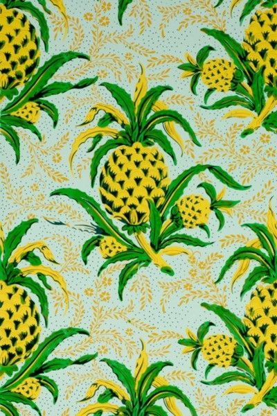 pineapple wallpaper by ellinor home hutch Pinterest