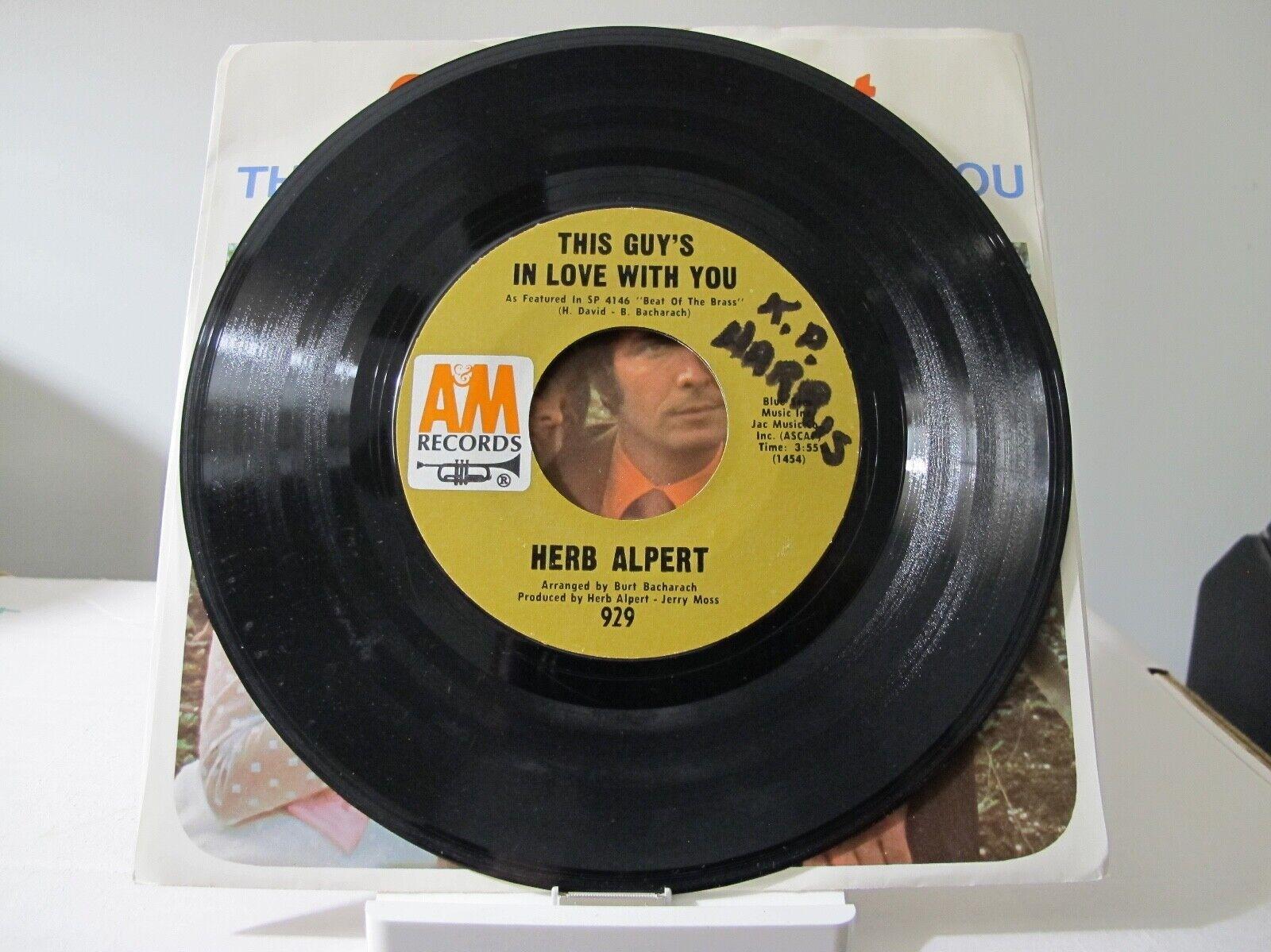 45 RECORD   HERB ALPERT   THIS GUY039S IN LOVE WITH YOU eBay