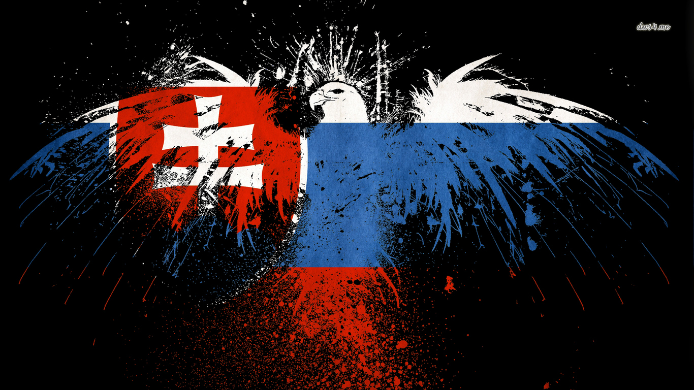 Flag Of Slovakia Wallpaper Digital Art