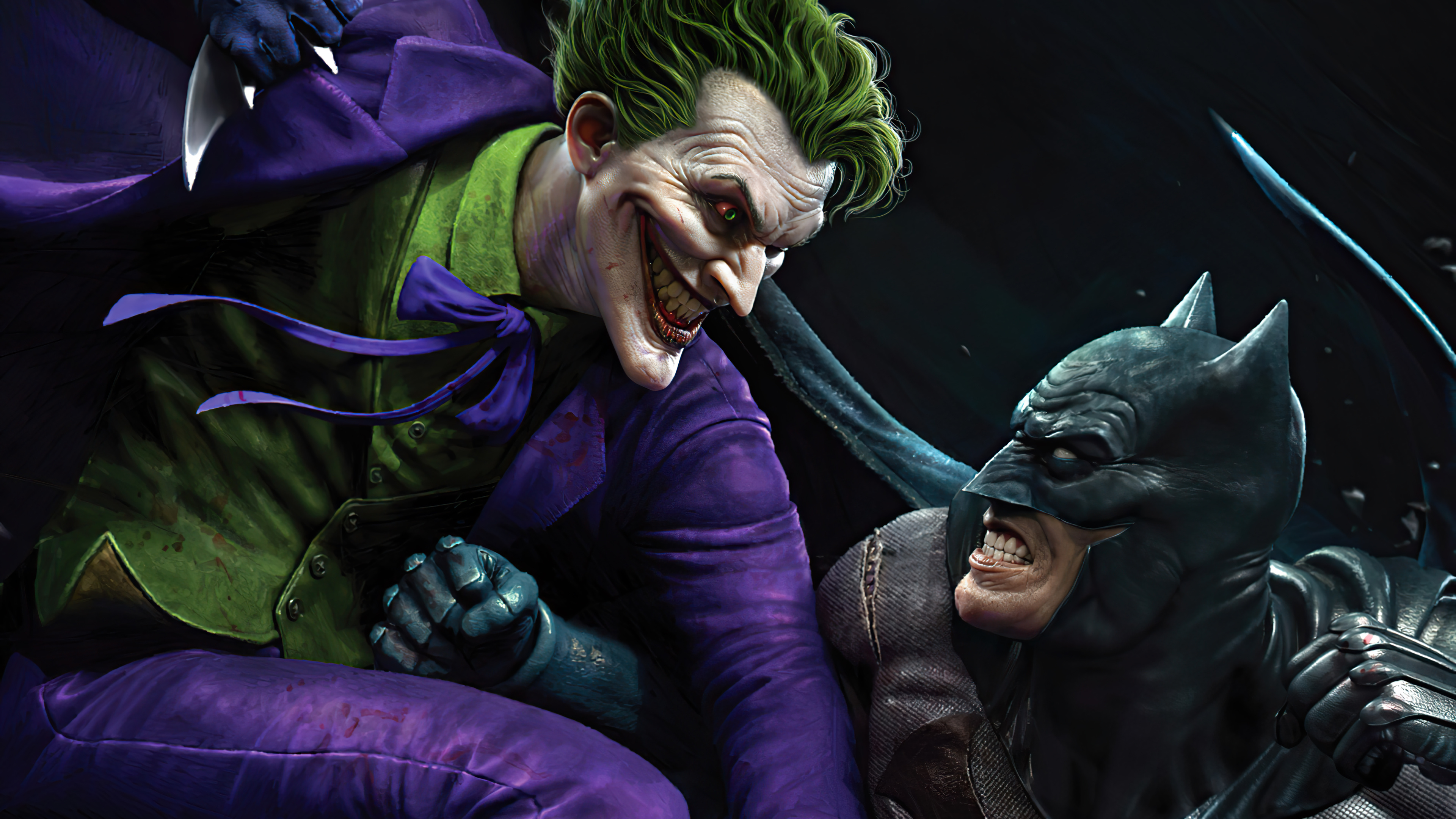 Joker vs Batman HD 4K Wallpaper 873 3840x2160