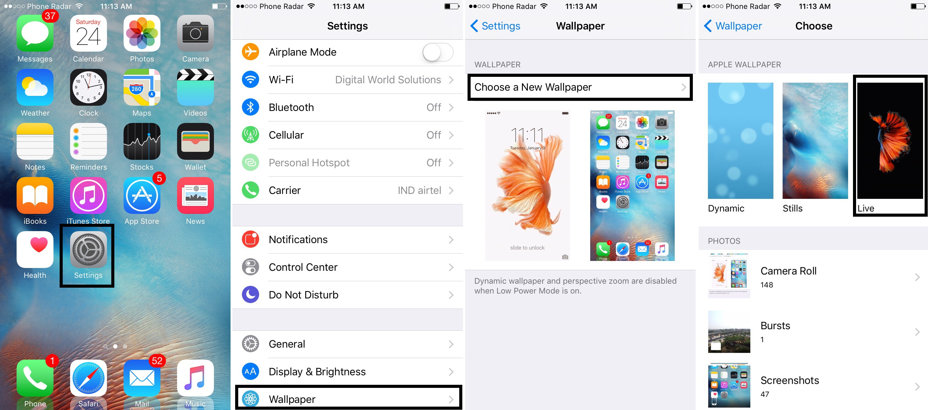 How To Set Live Wallpaper On Iphone Se