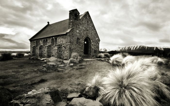 Scenic Wonderland New Zealand Vol Old Church Black