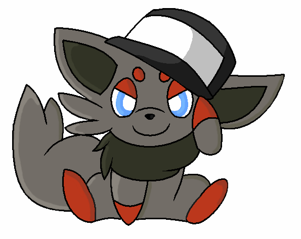 Zorua With N S Hat Coloured By Amibunny