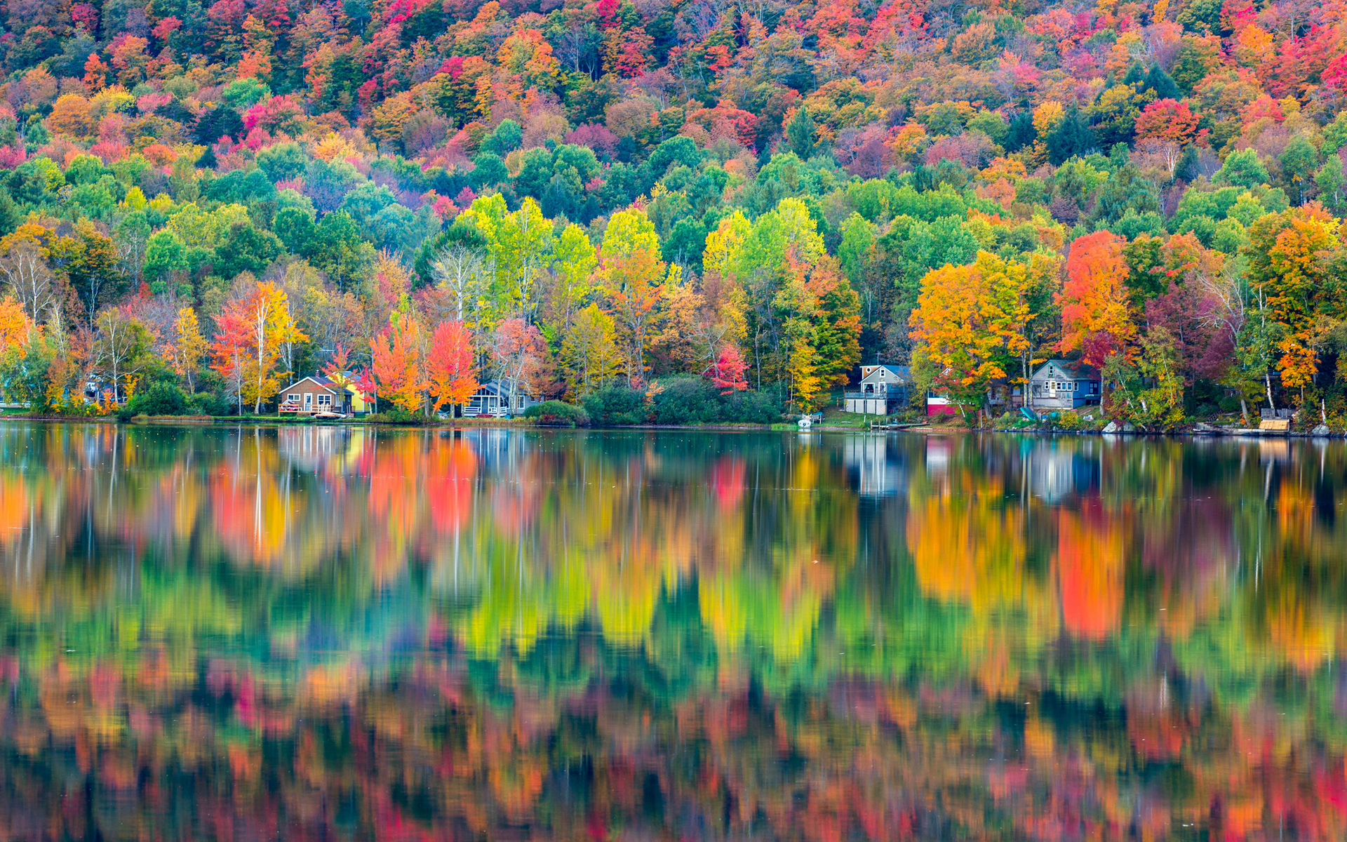 Lake Elmore Colorful Reflection HD Wallpaper