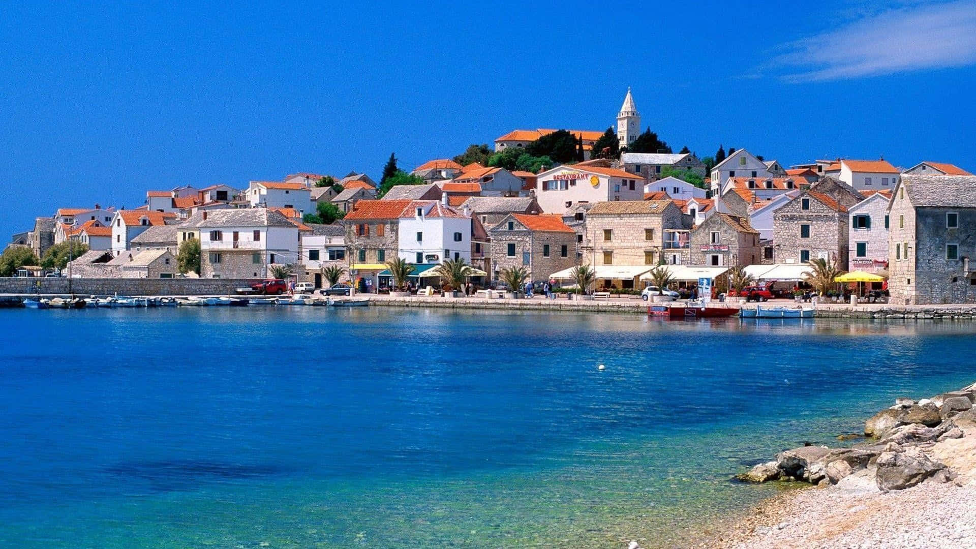 City And Coast Of Crotia Wallpaper