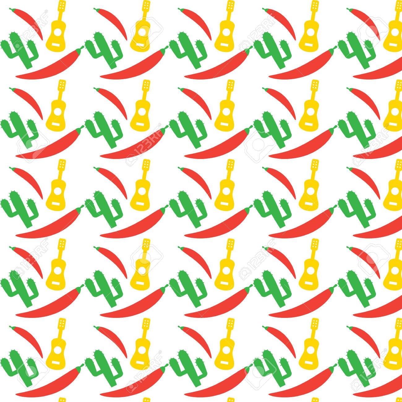 Mexican Pattern Fiesta Seamless Background Mexico Native Royalty
