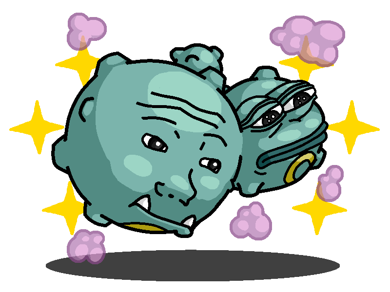 Weezing Feels Guy And Sad Frog Pepe By Shawarmachine