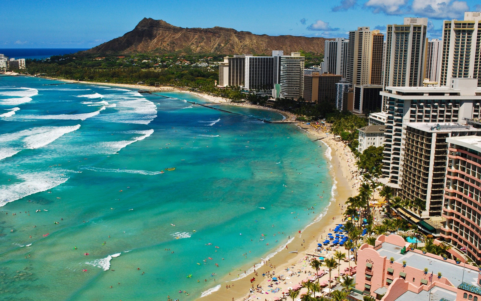 Waikiki Beach Hotel Pictures Desktop Wallpaper Image