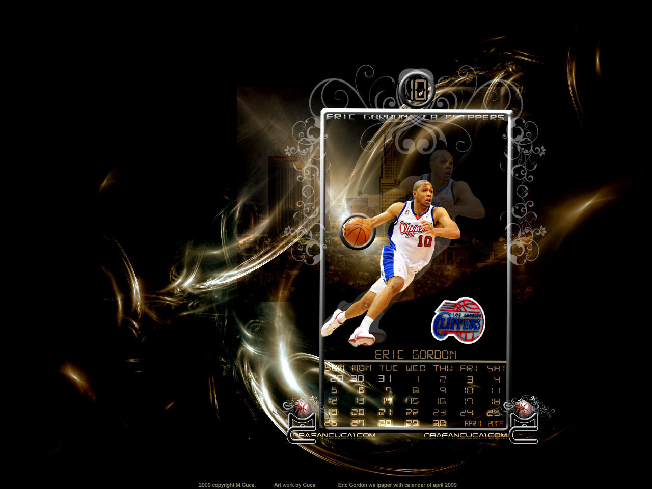 Eric Gordon April Calendar Wallpaper Basketball