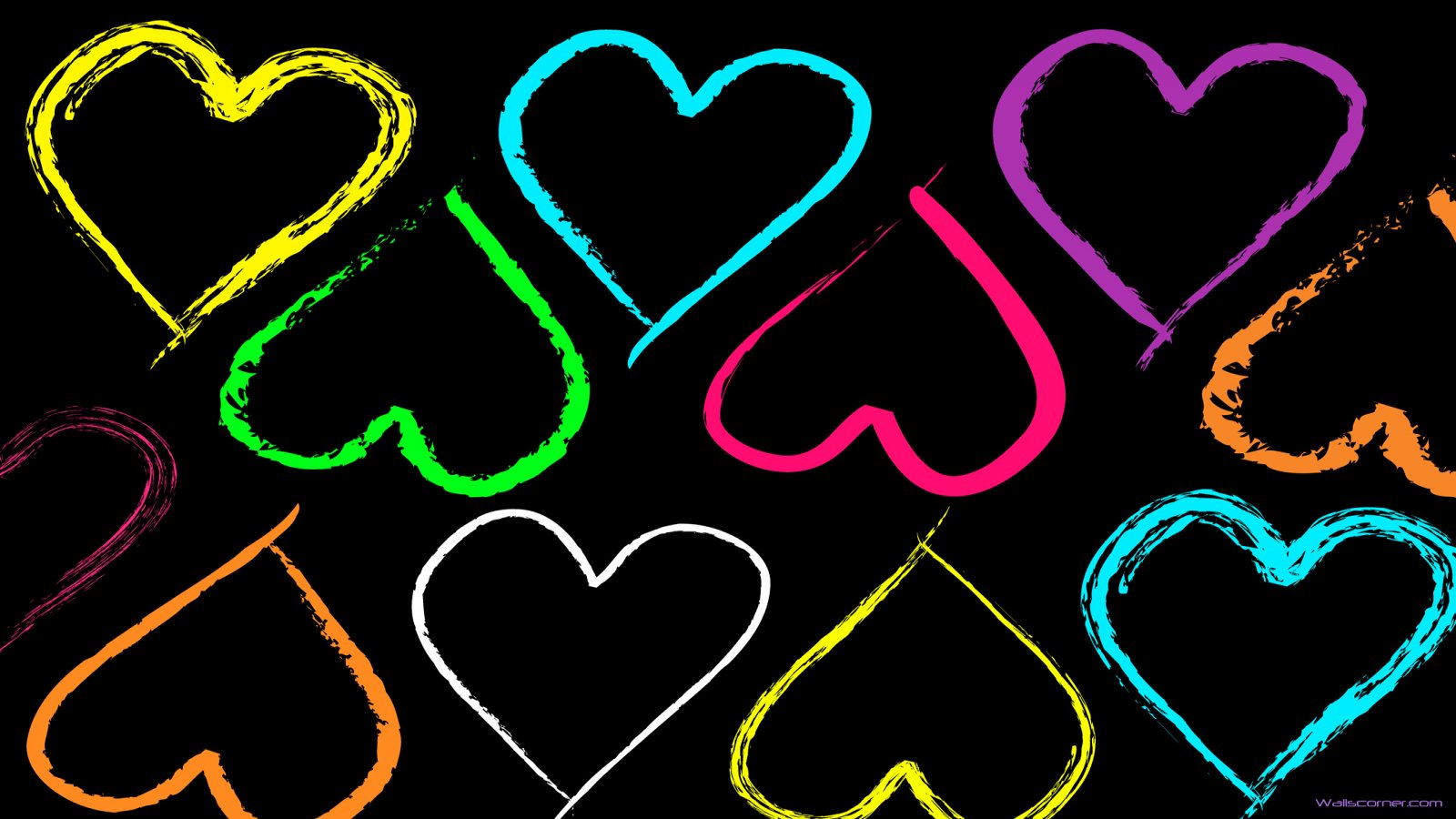 Of Colorful Hearts Beauty HD Wallpaper