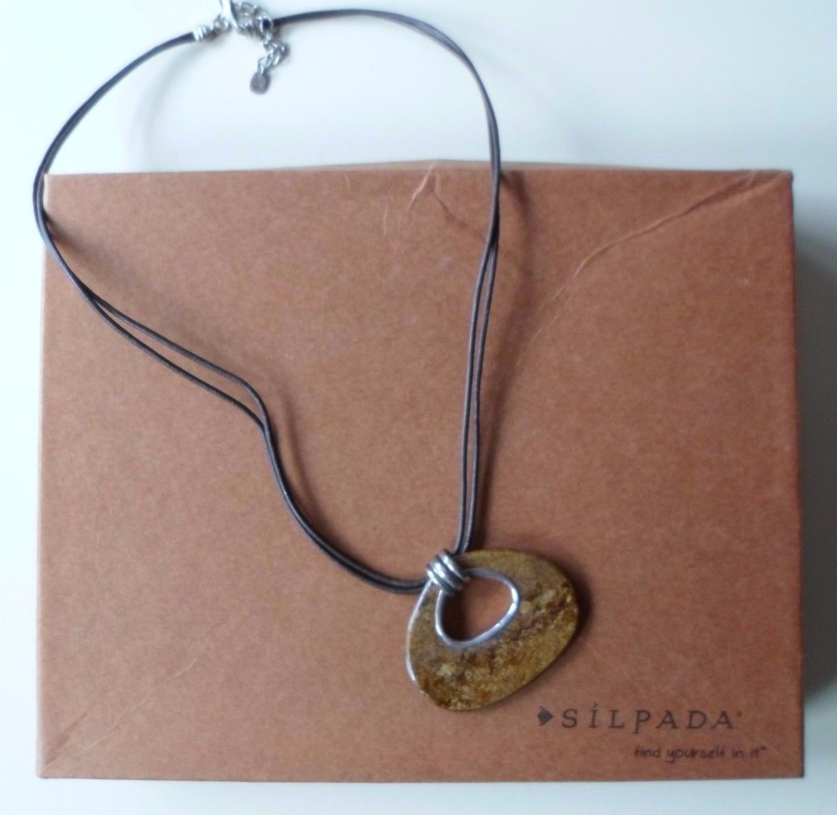 Silpada Bronze Age Bronzite Pendant Leather And Similar Items