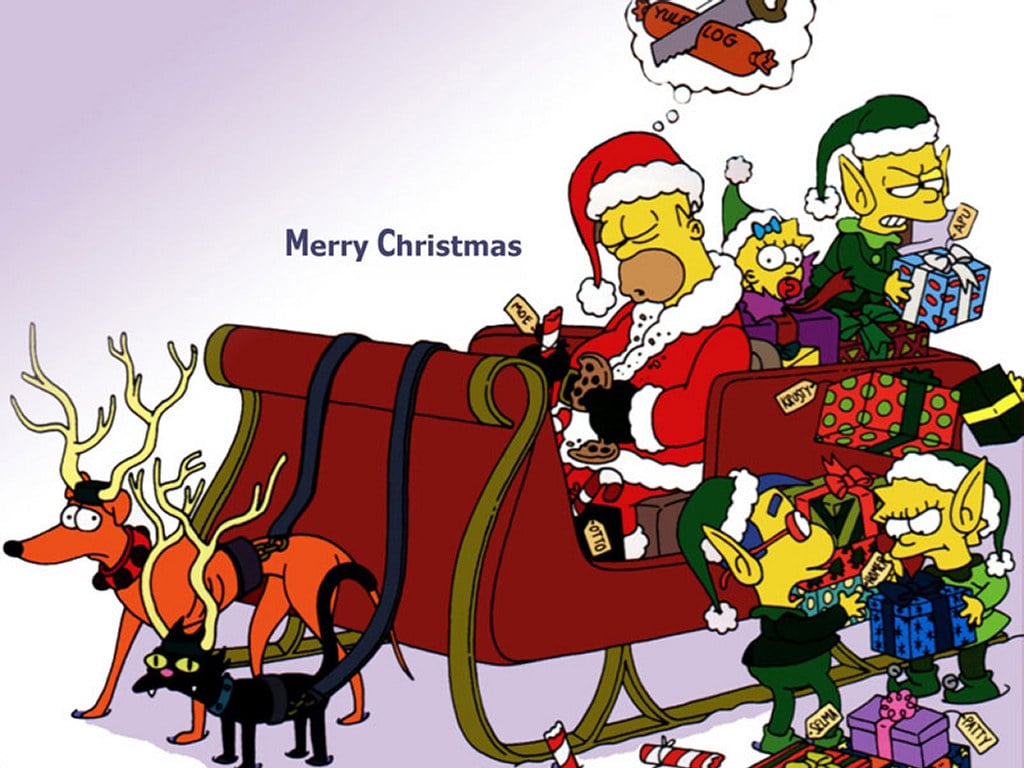 Simpsons    Christmas   Christmas Wallpaper 437308