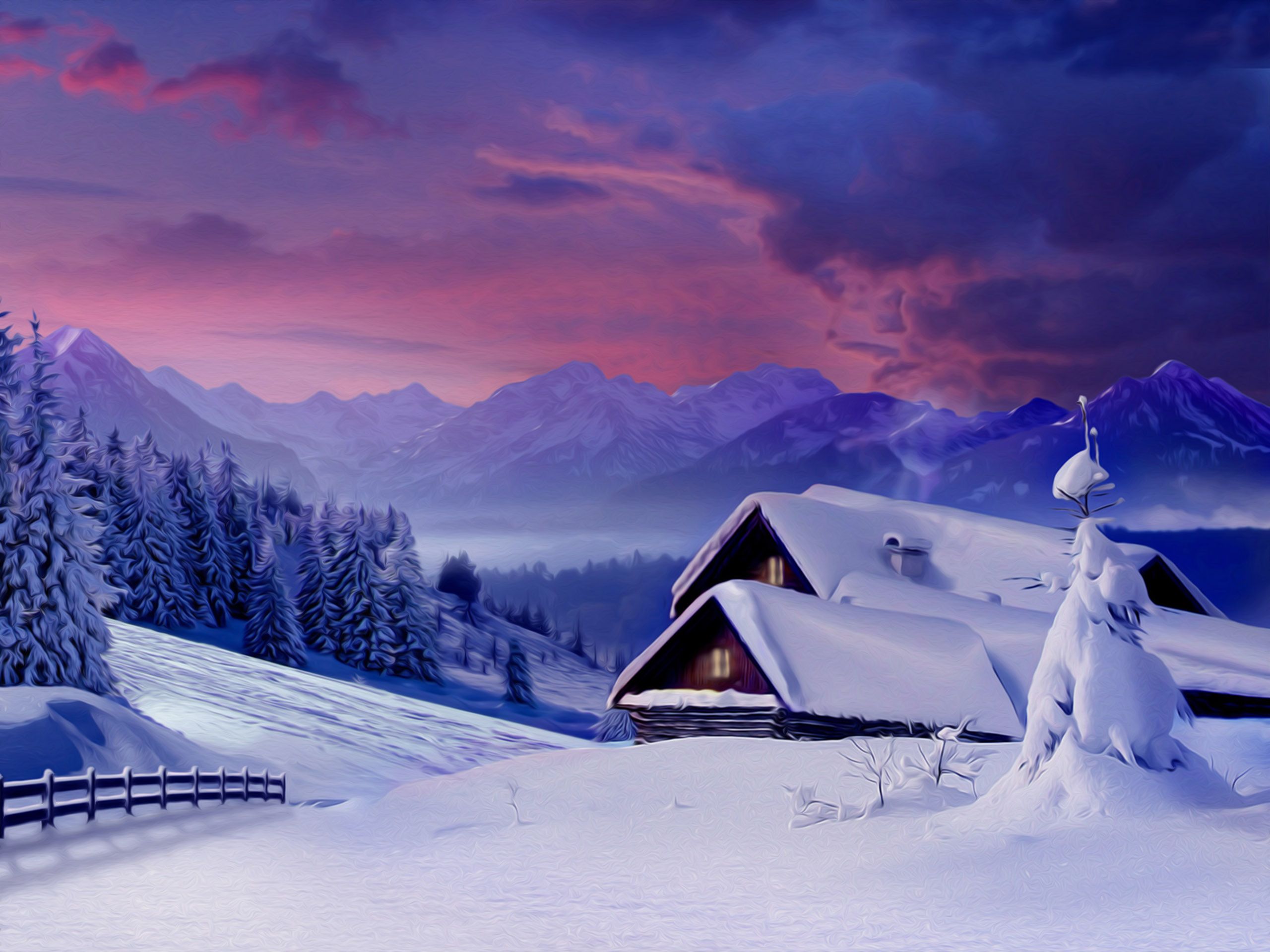 Winter Snow Scene Pictures Wallpaper Desktop