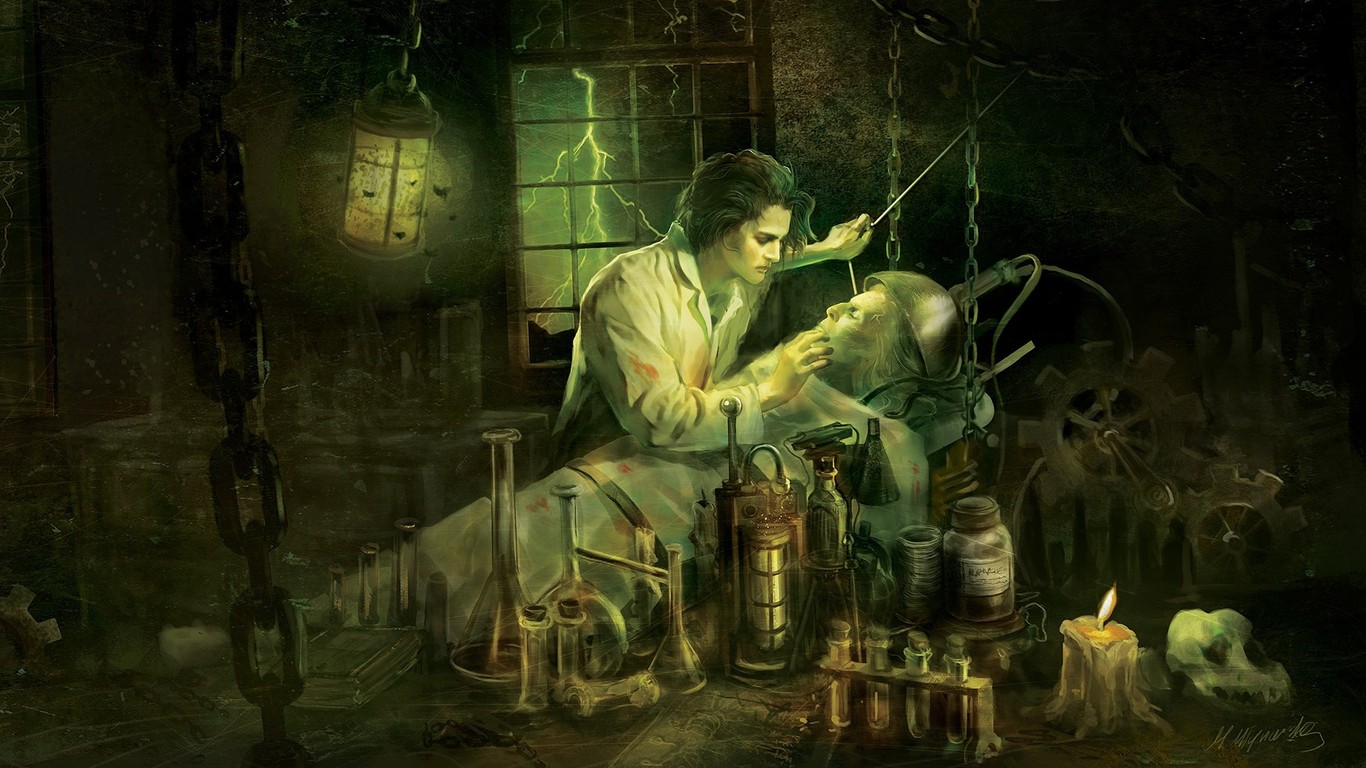 Frankenstein Lab Wallpaper Background HD