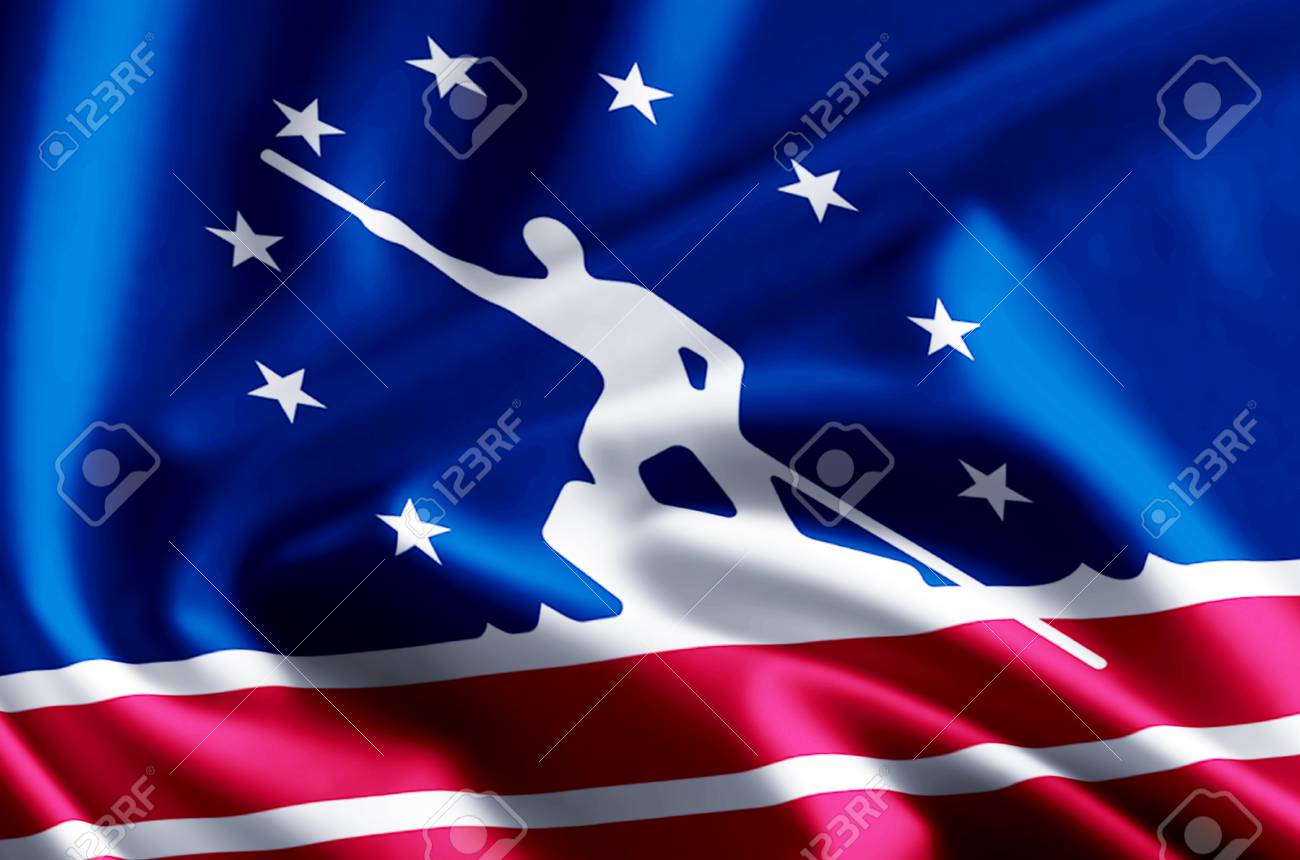 Richmond Virginia 3d Waving And Closeup Flag Illustration With