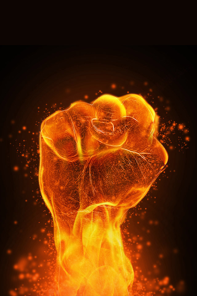 Power Fire iPod Touch Wallpaper Background and Theme 640x960