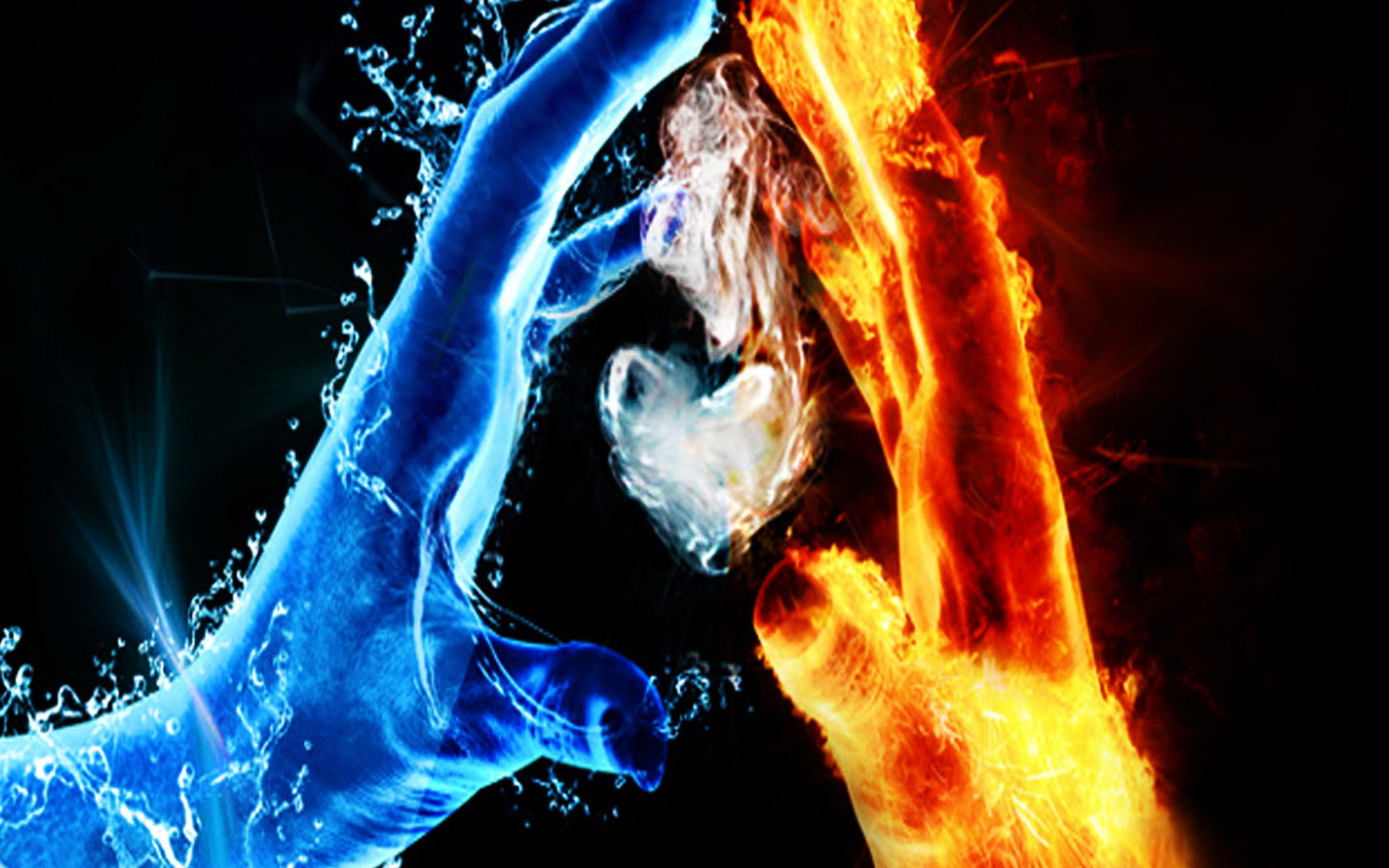 The Love Between Water And Fire HD Wallpaper