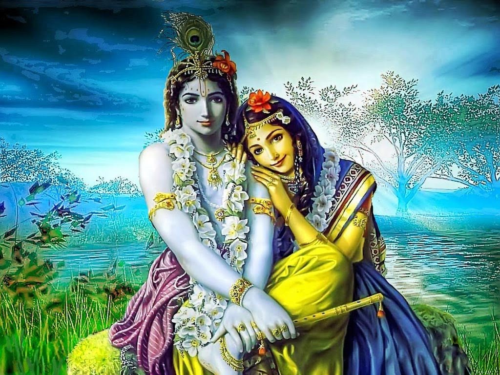 Wallpapers of Radha Krishna which you can either use as a Desktop 1024x768