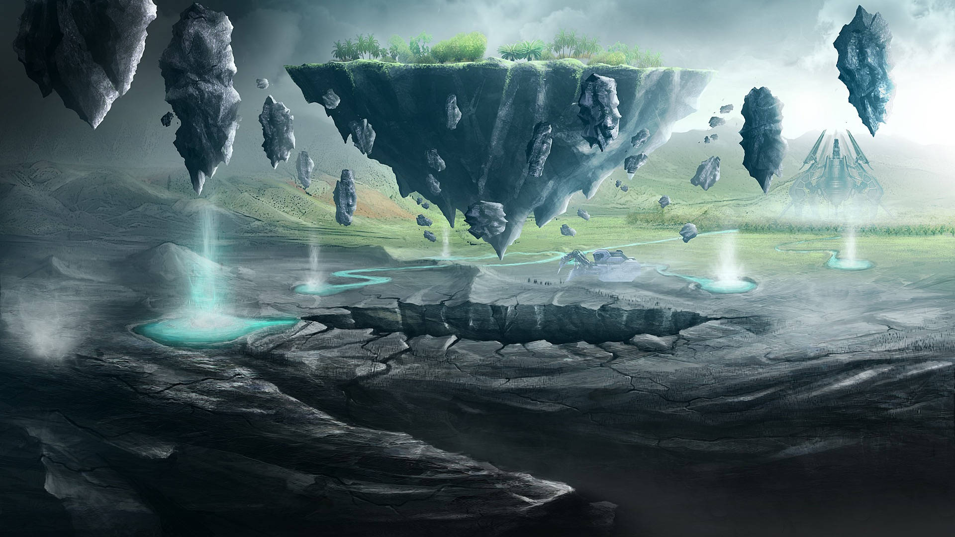 Floating Island Wallpaper