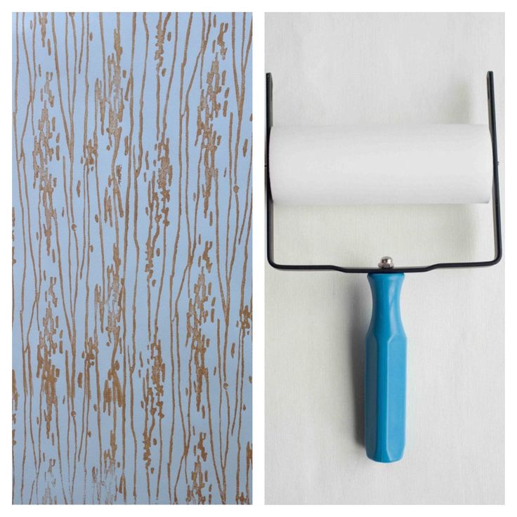Patterned Paint Roller In Woodgrain With Applicator By Not Wallpaper