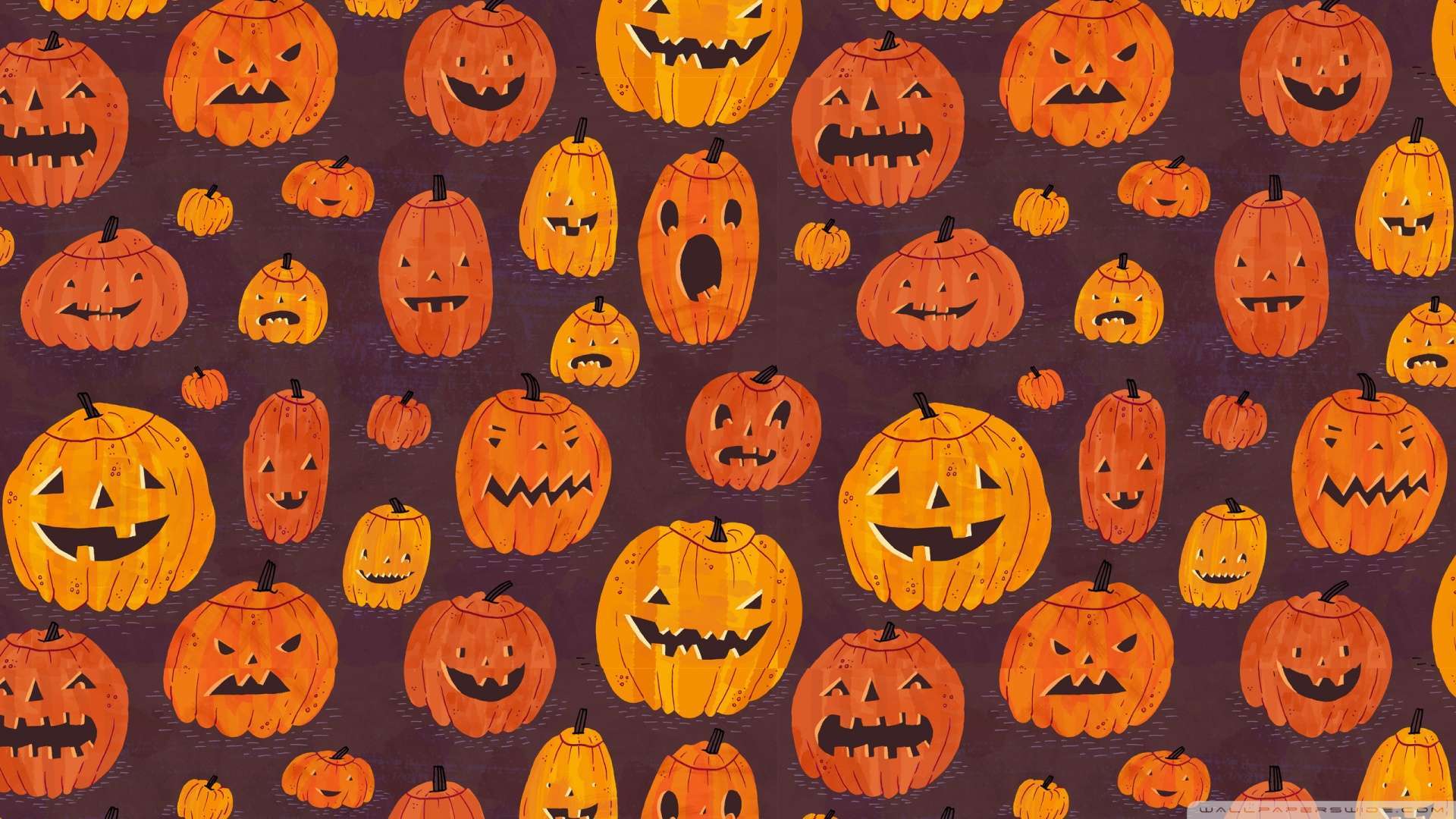 Halloween Pumpkins Pattern Wallpaper 1080p HD HDwallwide