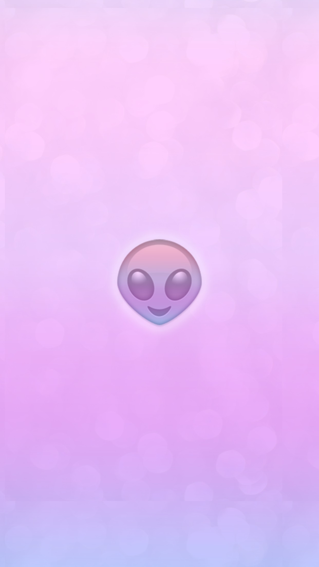 Pastel Purple Alien Emoji Wallpaper