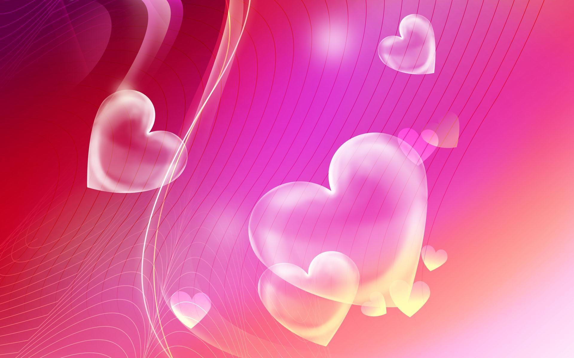 Pink Diamond Heart Background Hearts Background