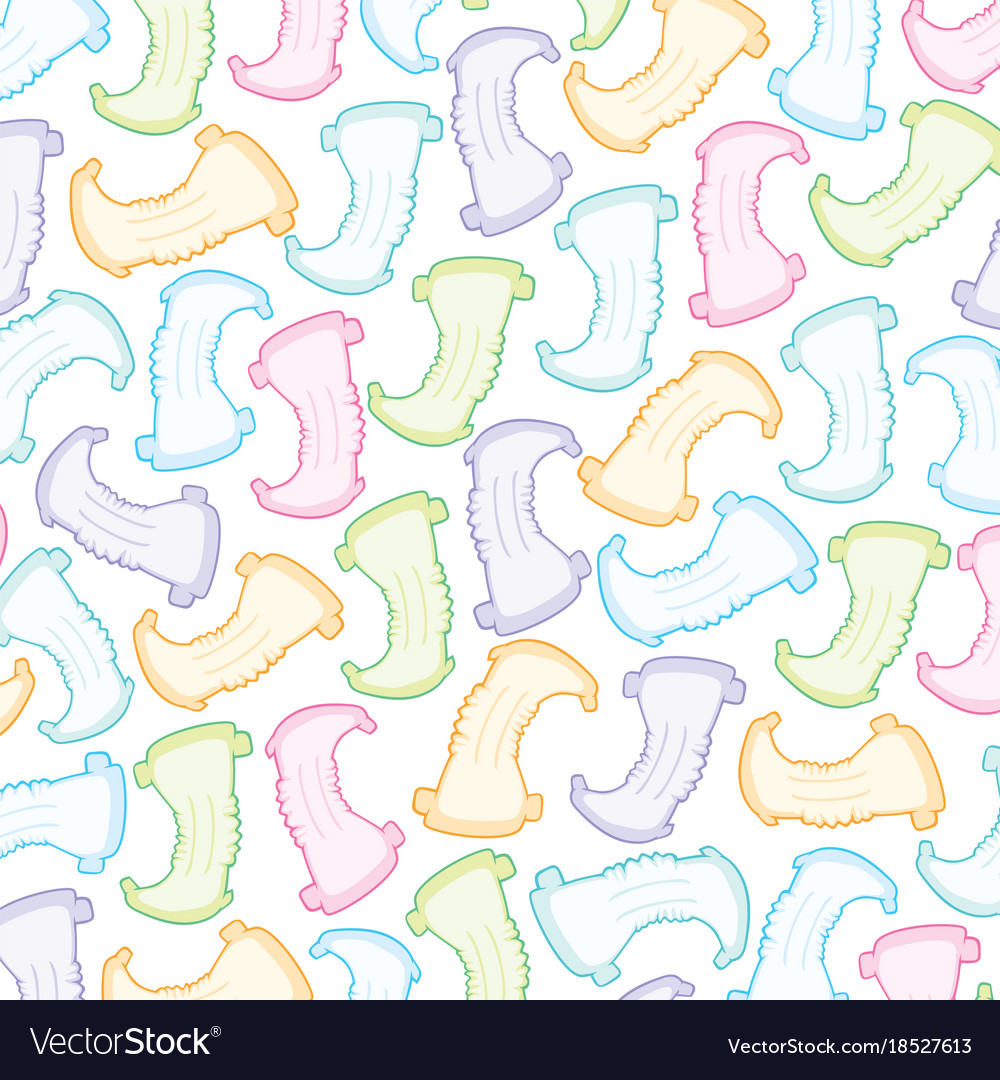 Free download Background pattern with baby diaper or absorbent Vector