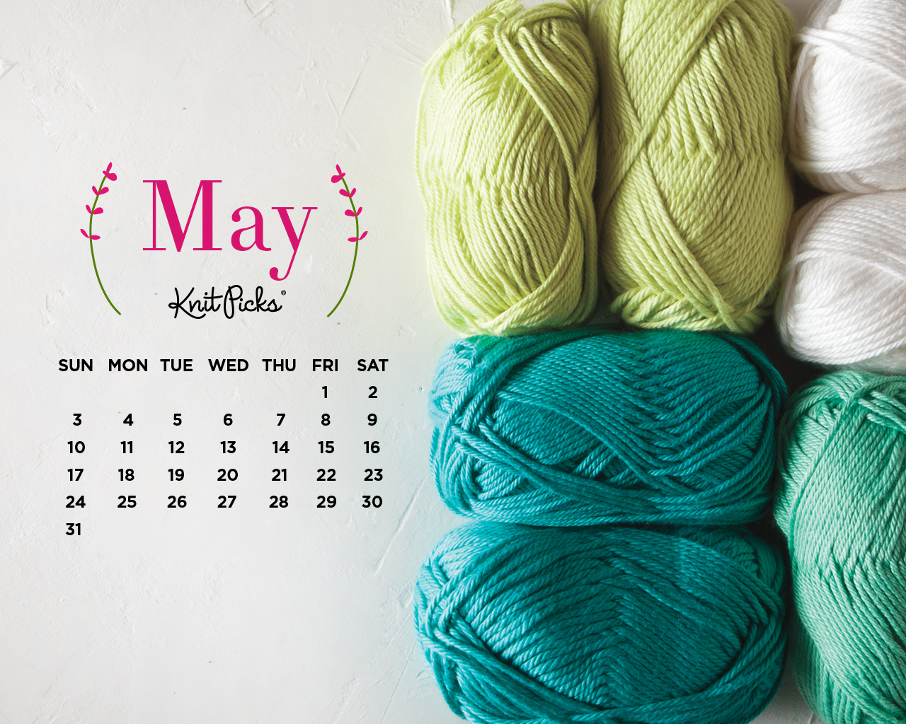 May Wallpaper Calendar Knitpicks Staff Knitting