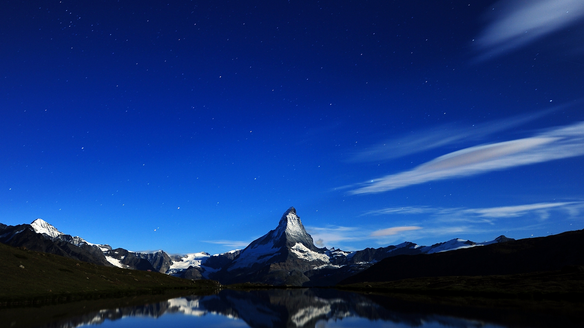 Matterhorn Midnight Reflection HD Wallpaper Pixel Windows