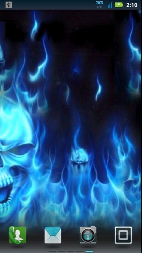 Blue Fire Skull Live Wallpaper One Of The Best Flaming Skulls Out
