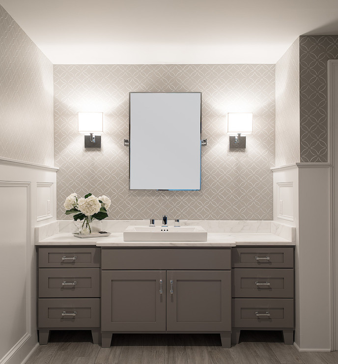 White and Grey Bathroom   Transitional   bathroom   Cory Connor Design