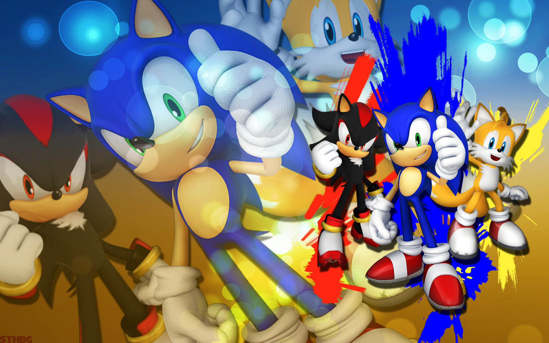 Sonic Shadow And Tails Wallpaper By Sonicthehedgehogbg