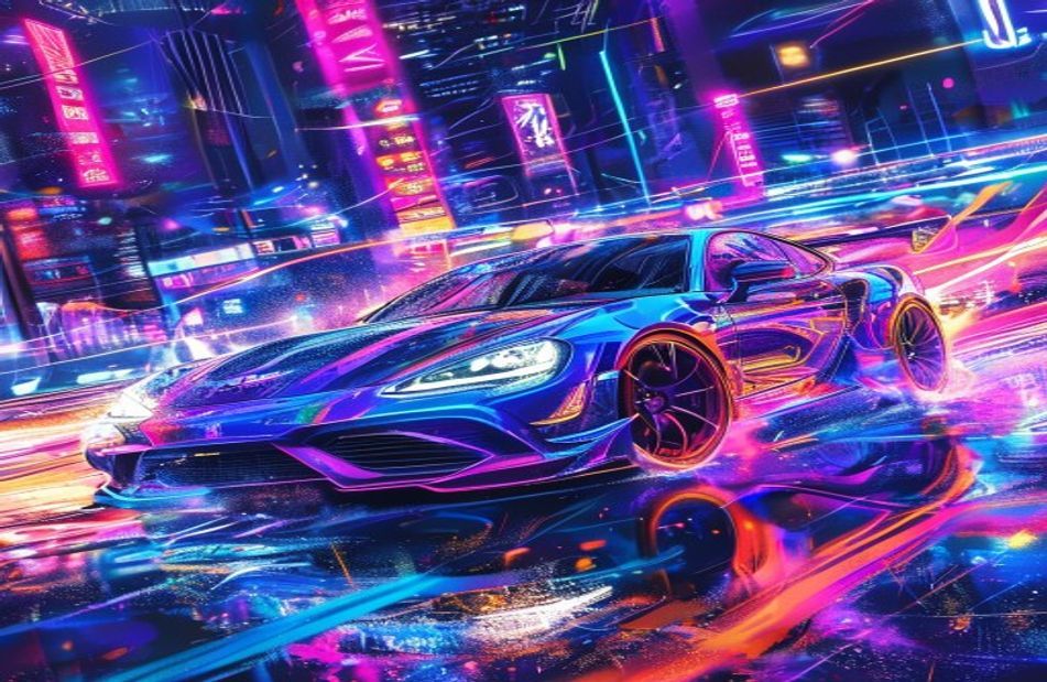 Neon Car Wallpaper