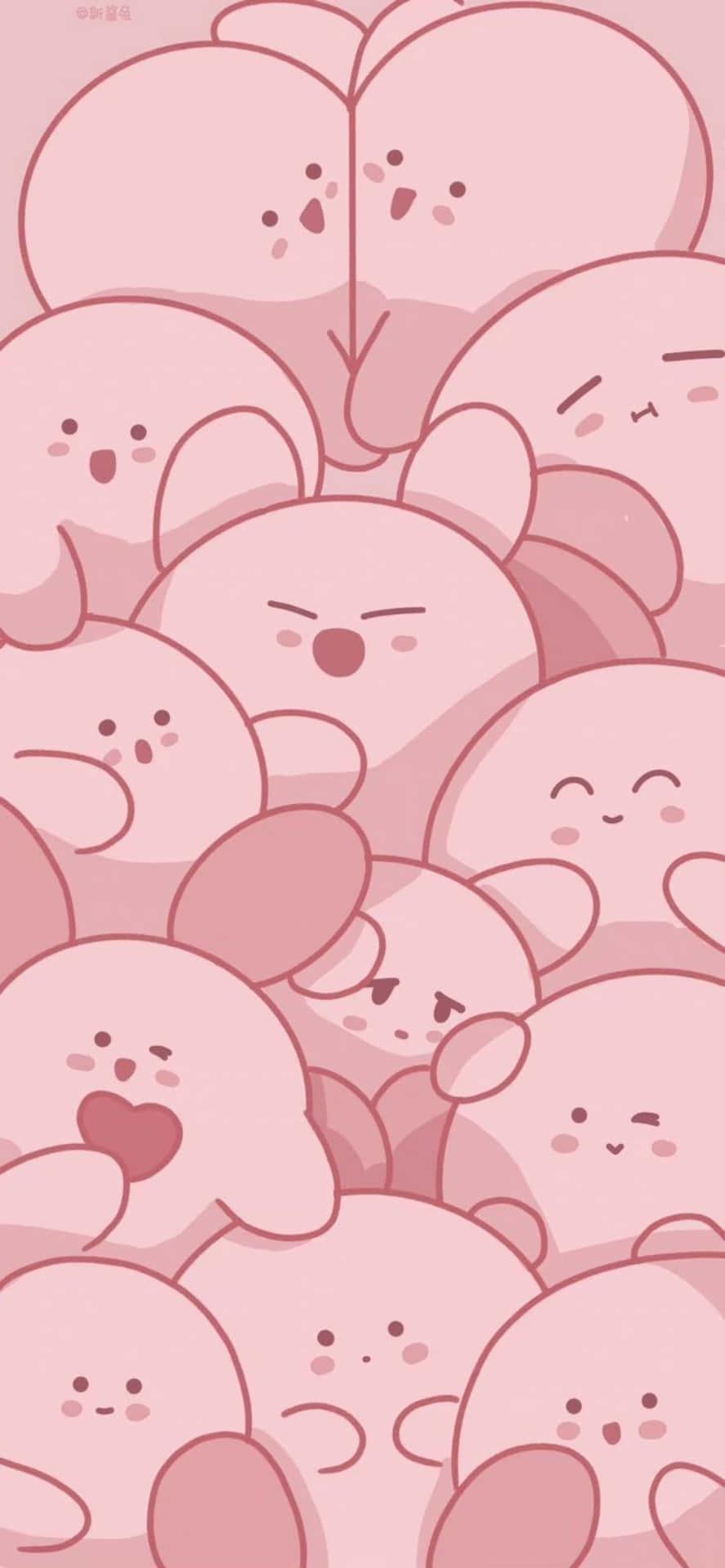 Aesthetic Pink Kawaii Kirby Wallpaper