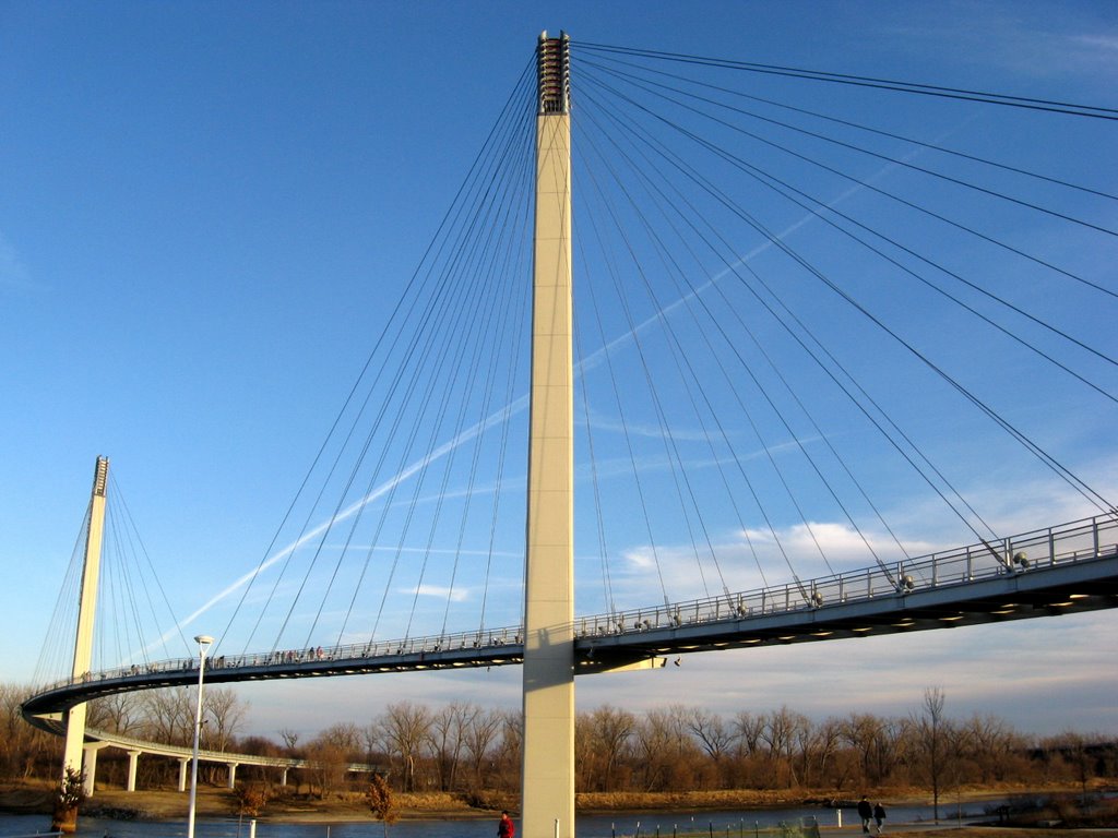 Bob Kerrey Pedestrian Bridge Spanning The Missouri River