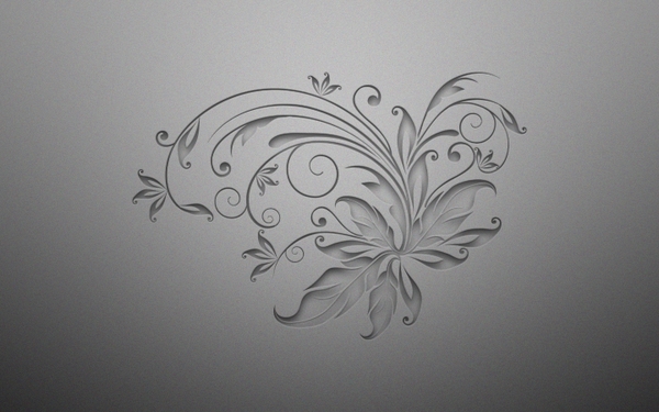 Gray Deviantart Floral Wallpaper